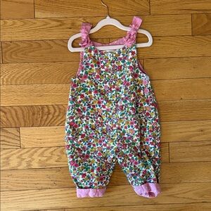 Baby Boden Pink Floral Overalls